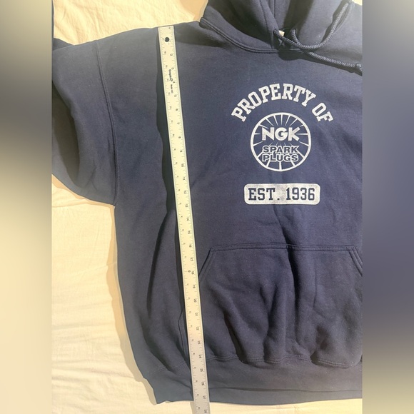 NGK Spark Plugs Hoodie Mens XL Property Of NGK Racing Automotive Graphic - Picture 4 of 6